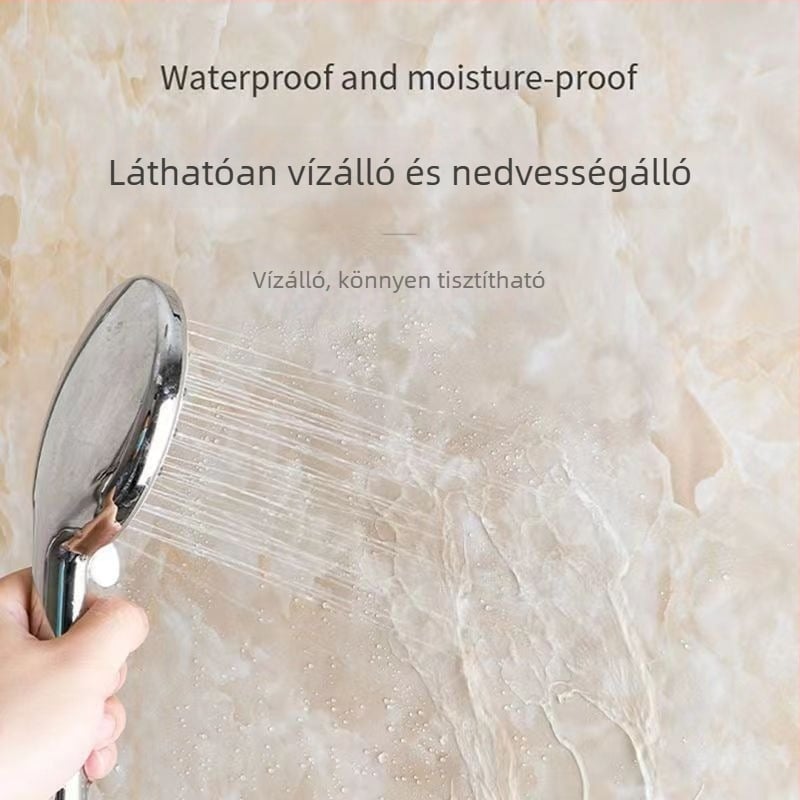 Vízálló, öntapadós tapéta fürdőszobába, csempehatású megjelenés
