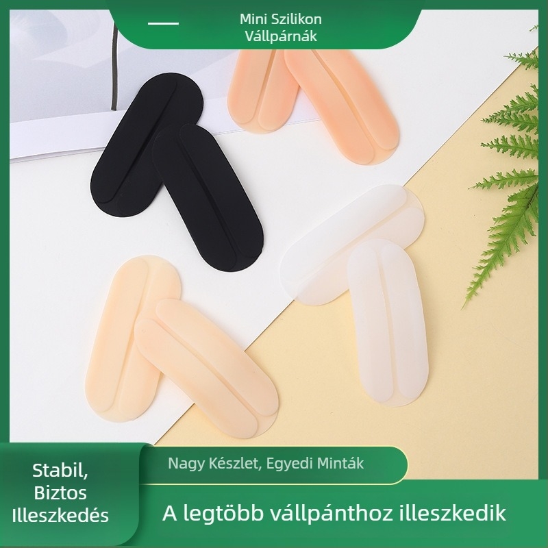 Mini szilikon vállpárna, csúszásmentes, nyomáscsökkentő párna a melltartó vállrészéhez, ergonikus görbe dizájn