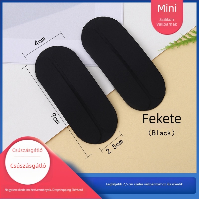 Mini szilikon vállpárna, csúszásmentes, nyomáscsökkentő párna a melltartó vállrészéhez, ergonikus görbe dizájn