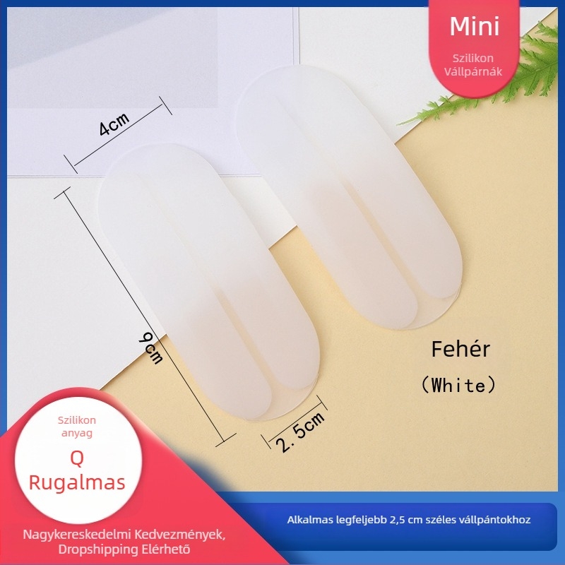 Mini szilikon vállpárna, csúszásmentes, nyomáscsökkentő párna a melltartó vállrészéhez, ergonikus görbe dizájn