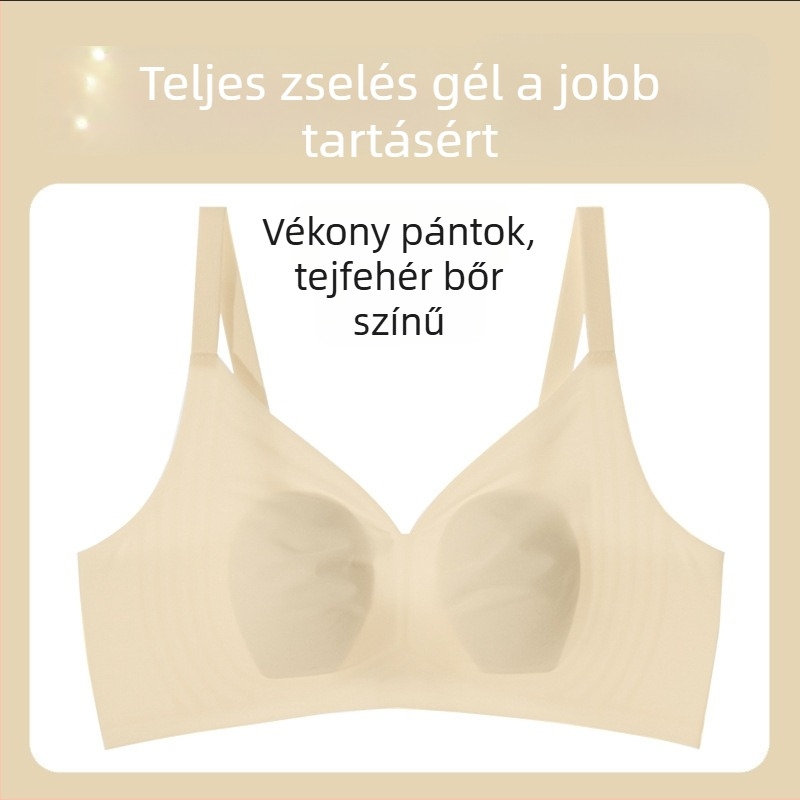 Ice Silk anyagból készült varrat nélküli melltartó, minimális formázás, 0,2 cm vékony kosár, nyúlfül dizájn, puha tápás, plusz méret