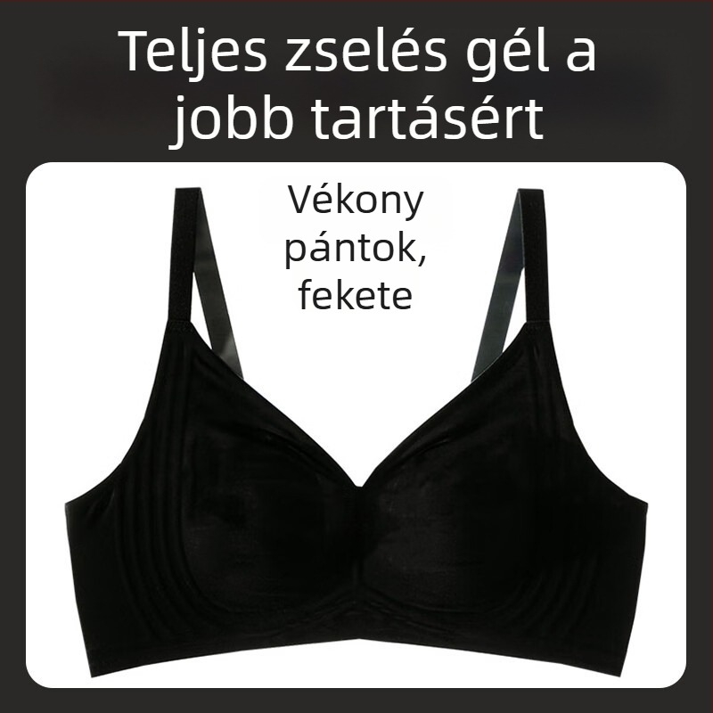Ice Silk anyagból készült varrat nélküli melltartó, minimális formázás, 0,2 cm vékony kosár, nyúlfül dizájn, puha tápás, plusz méret