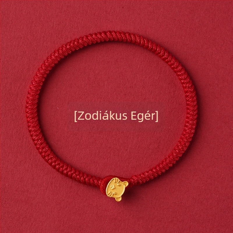Kígyóév Zodiákus karkötő, kézzel szőtt Vajra csomóval, selyem virágmintával, 2025 tavasz, gyerekeknek