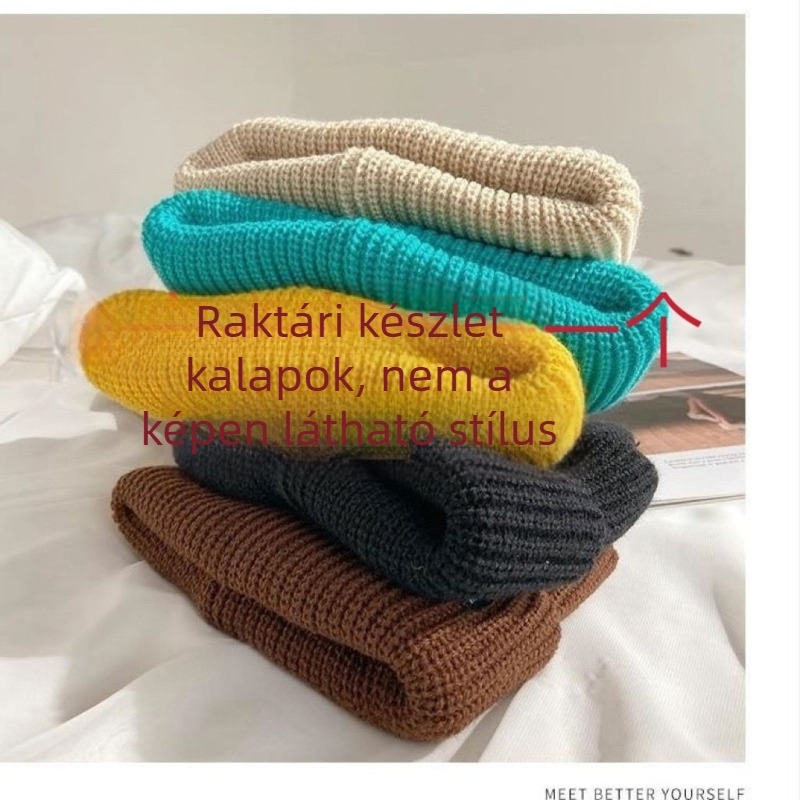 2–15 éves gyerekeknek készült kötött sapka, őszi–téli, fiúknak, fülvédővel, elegáns téli gyapjú sapka, családi szett