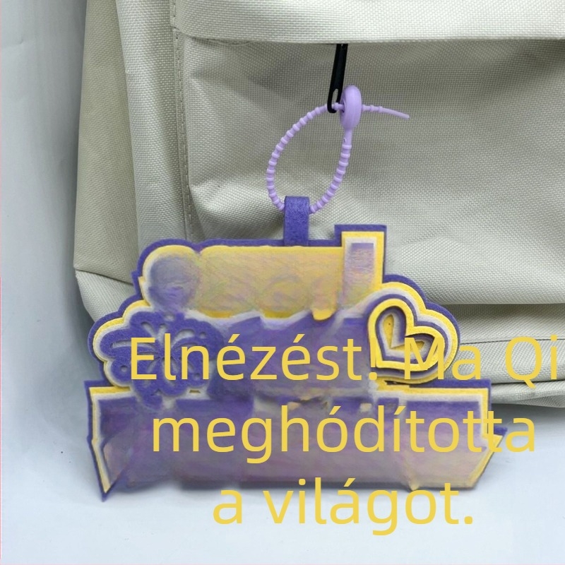 Ruhatáskészítő medál és kulcstartó – Ma Jiaqi rajongói támogatás idézetek, filc anyag, kínai stílus