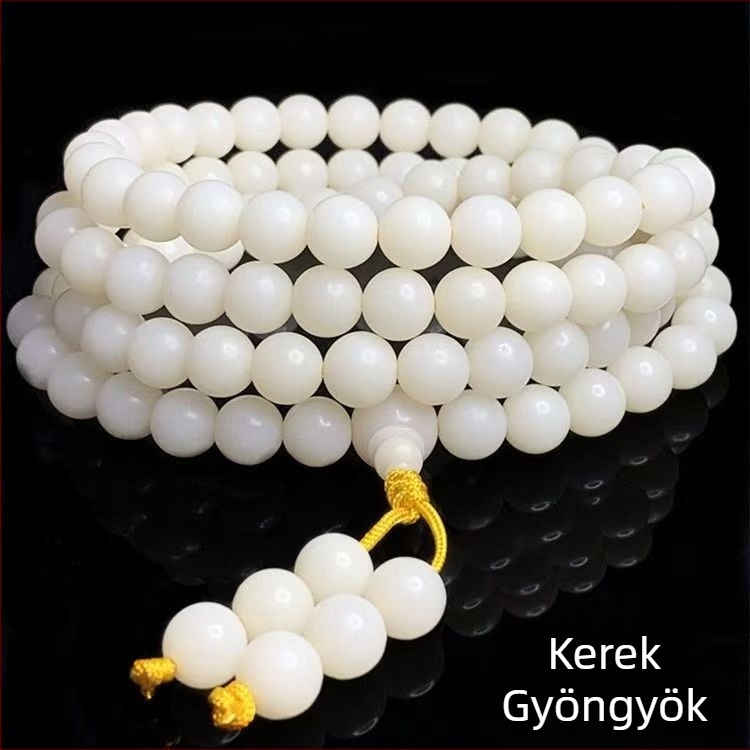 Bodhi gyökér 108 gyöngyös karkötő, kézzel készített, retro stílusú, uniszex, szöveges gyöngy dizájn