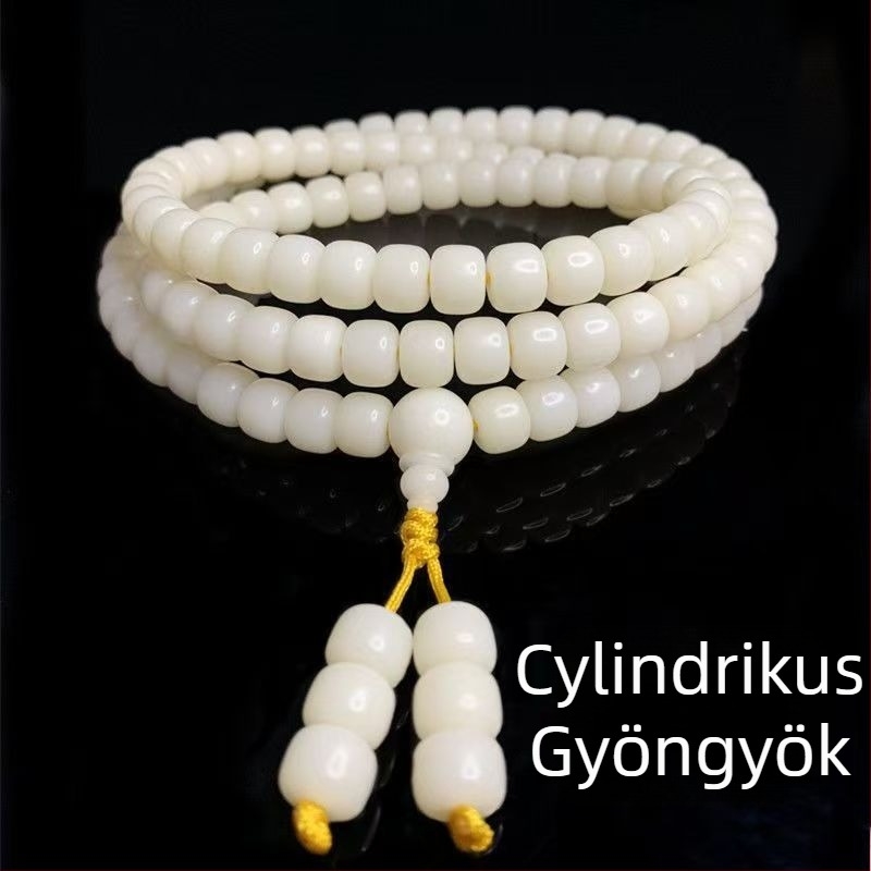 Bodhi gyökér 108 gyöngyös karkötő, kézzel készített, retro stílusú, uniszex, szöveges gyöngy dizájn