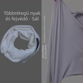 Ice Silk napvédő maszk – teljes arcvédő, nylon anyag, fülhöz rögzített, nyakmelegítő, kerékpározáshoz és vezetéshez