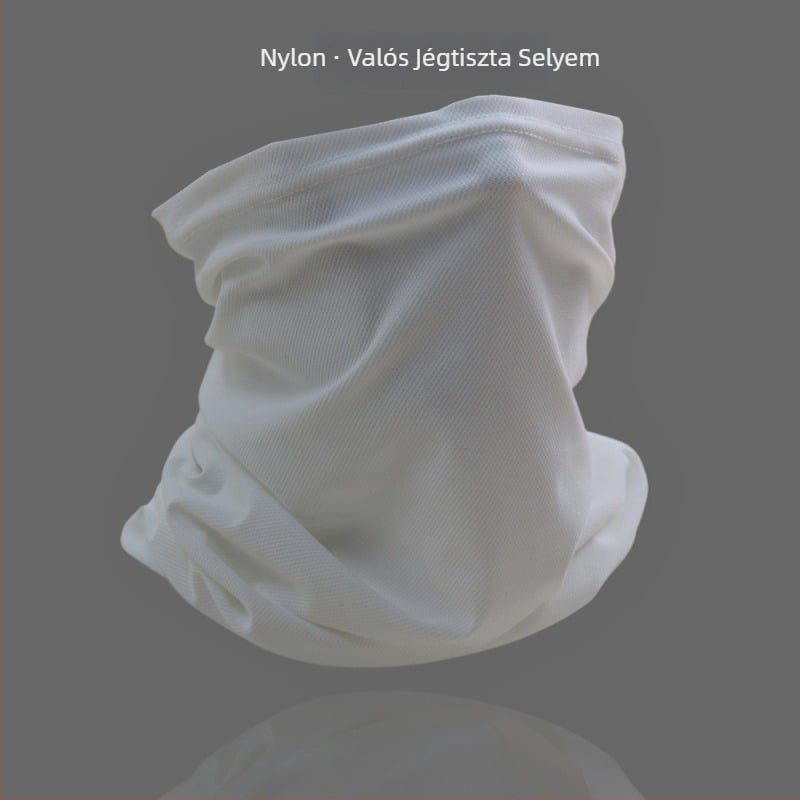 Ice Silk napvédő maszk – teljes arcvédő, nylon anyag, fülhöz rögzített, nyakmelegítő, kerékpározáshoz és vezetéshez