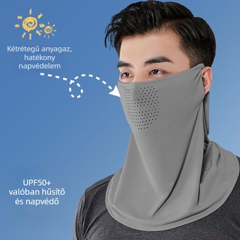 Férfi nyári napvédő teljes arcú maszk, légáteresztő nyakkendő, Lycra-Spandex, Ice Silk fátyol, fő anyag tartalma 81–95%, 2024 tavasz