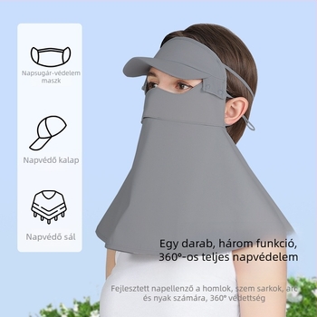 Napsütés elleni teljes arcú maszk nőknek, lélegző, Ice Silk/Nylon keverék, UV védelem, fő anyag tartalma 31–50%, 2021 tavasz kiadás.