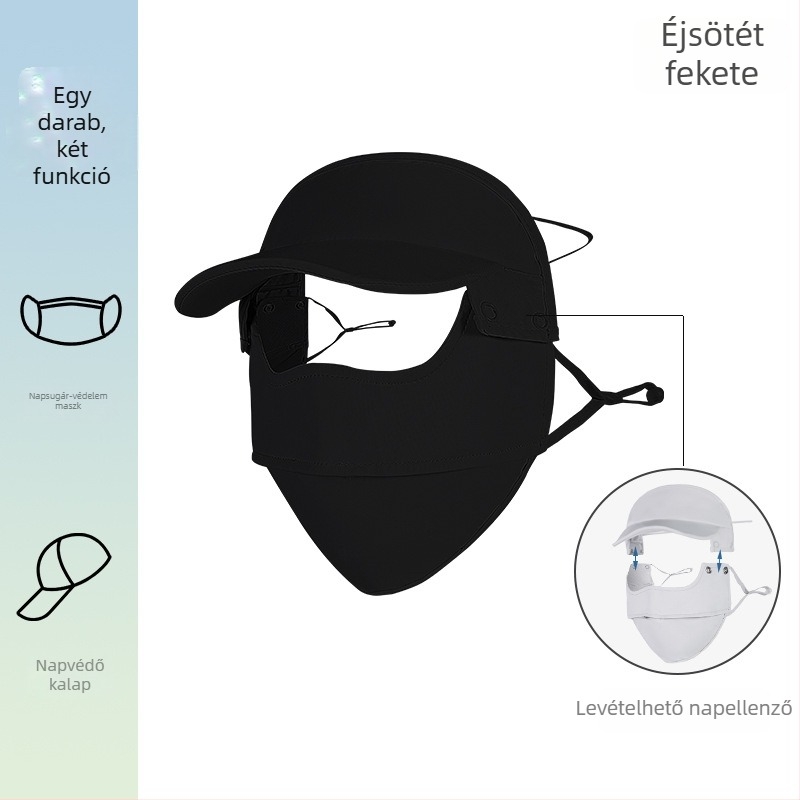 Napsütés elleni teljes arcú maszk nőknek, lélegző, Ice Silk/Nylon keverék, UV védelem, fő anyag tartalma 31–50%, 2021 tavasz kiadás.