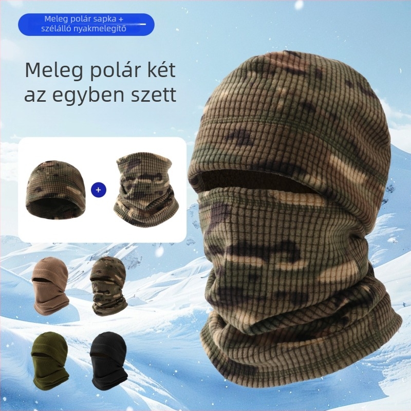 Polár fleece velúr béléses arcfedő maszk sisakhoz és kerékpározáshoz, meleg szélvédő az őszi–téli időkre