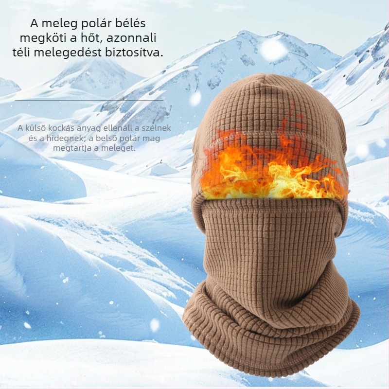Polár fleece velúr béléses arcfedő maszk sisakhoz és kerékpározáshoz, meleg szélvédő az őszi–téli időkre