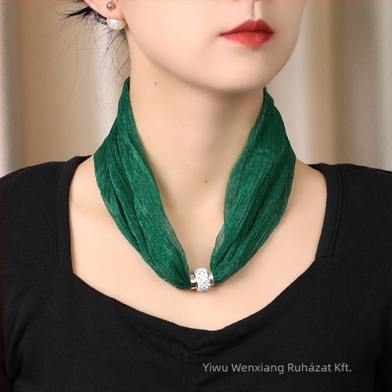Nalanhua szintetikus selyemsál, egyszerű mintázat, sokoldalú, elegáns, minimalist stílus, őszi szezon