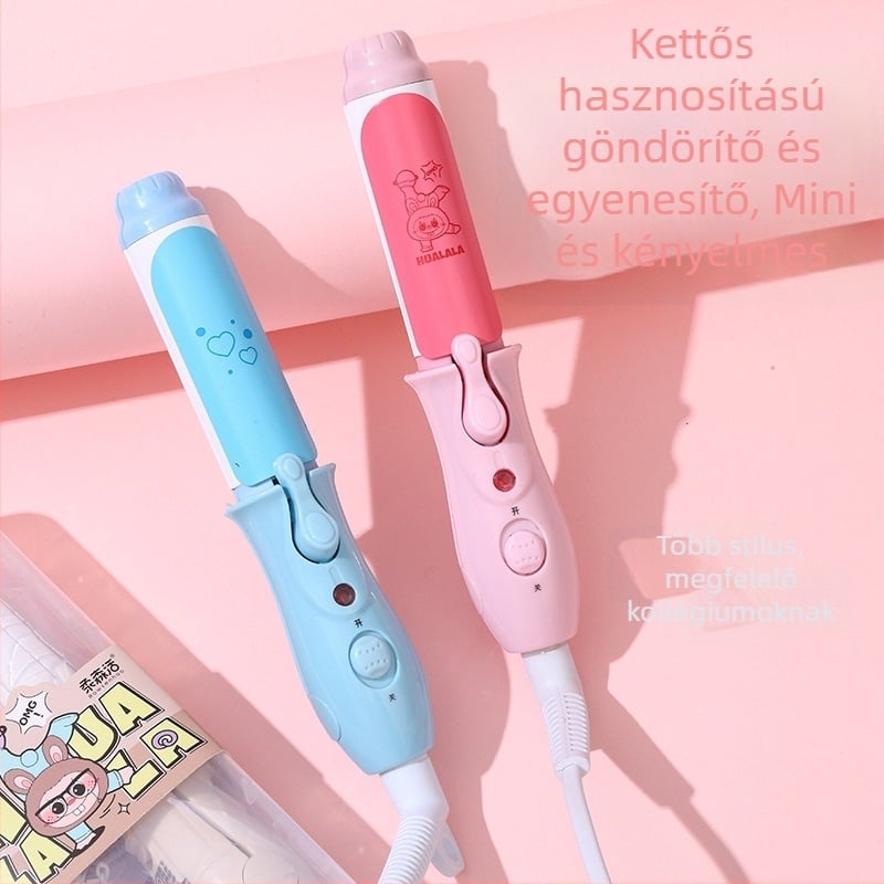 Kettős funkciójú hajformázó készülék göndörítésre és egyenesítésre turmalin-kerámiával, 25W, 220V, nedves és száraz hajhoz, gyors formázás 1–2 perc