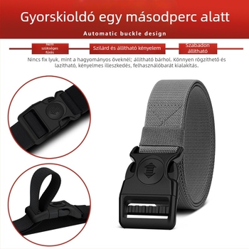 Baluma férfi műanyag öv, műanyag csattal, zárás: csat, felület elektroplakálás, modern városi stílus