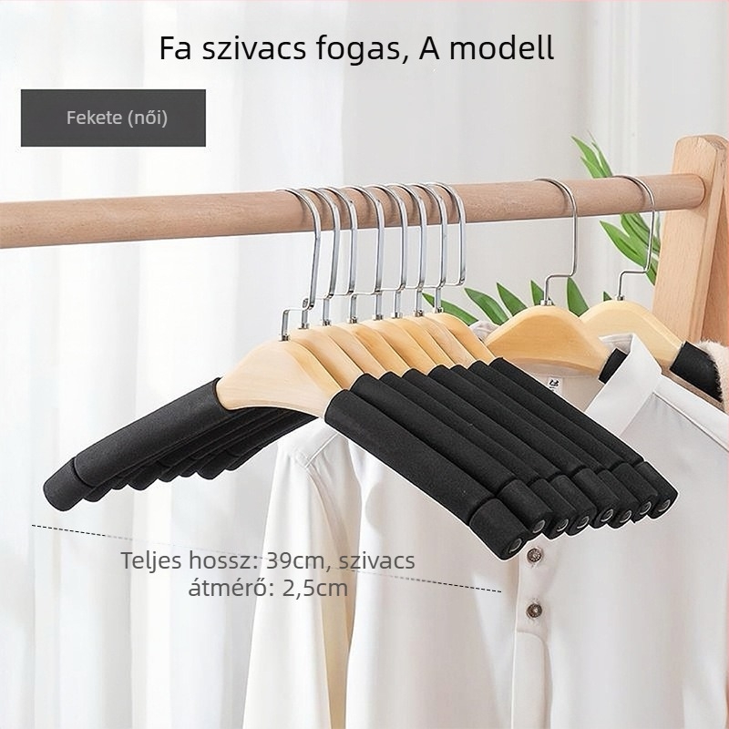 Ruhaszárító clip — csúszásmentes, nyom nélkül hagyó; modern minimalist stílus; anyag: szivacs; nagy teherbírás; alkalmas ingekre, öltönyökre, nadrágokra (anyag: szivacs; jellemzők: csúszásmentes, nyom nélkül; teherbírás: nagy)