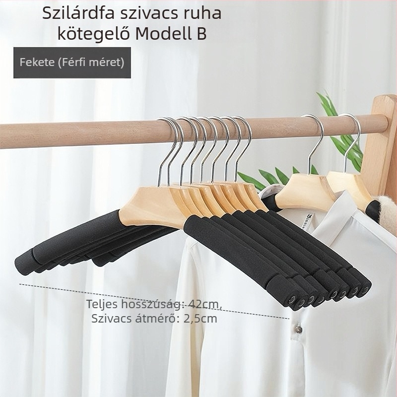 Ruhaszárító clip — csúszásmentes, nyom nélkül hagyó; modern minimalist stílus; anyag: szivacs; nagy teherbírás; alkalmas ingekre, öltönyökre, nadrágokra (anyag: szivacs; jellemzők: csúszásmentes, nyom nélkül; teherbírás: nagy)