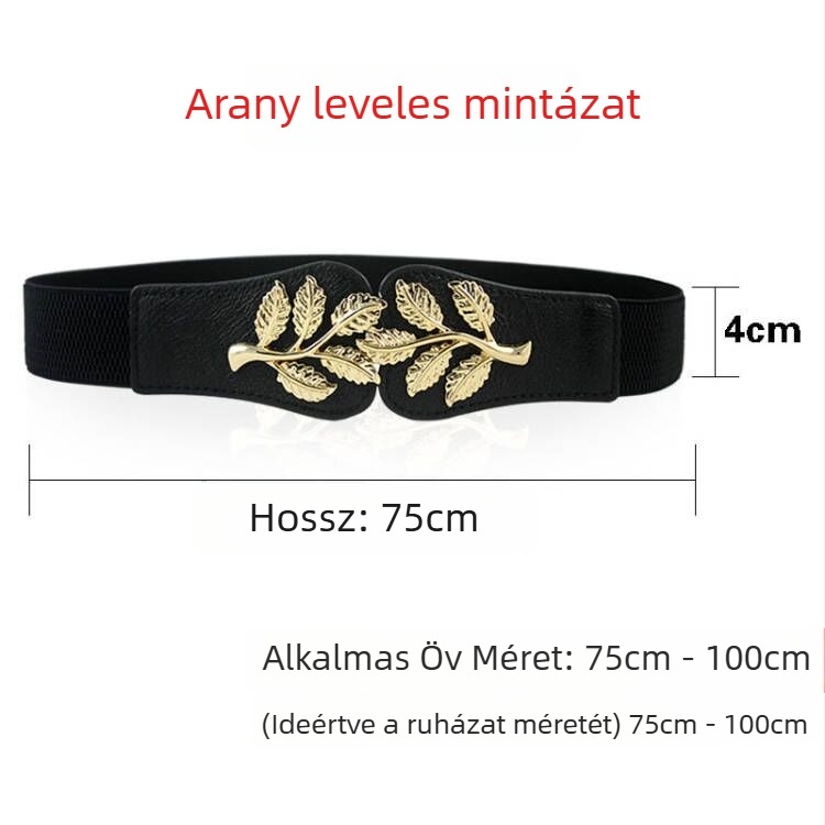 Hosszított tollkabát elasztikus öv (Anyag: műbőr; Csatt: ötvözet; Zárás: kampó; Szélesség: >4 cm; Márka: Golden Pear)