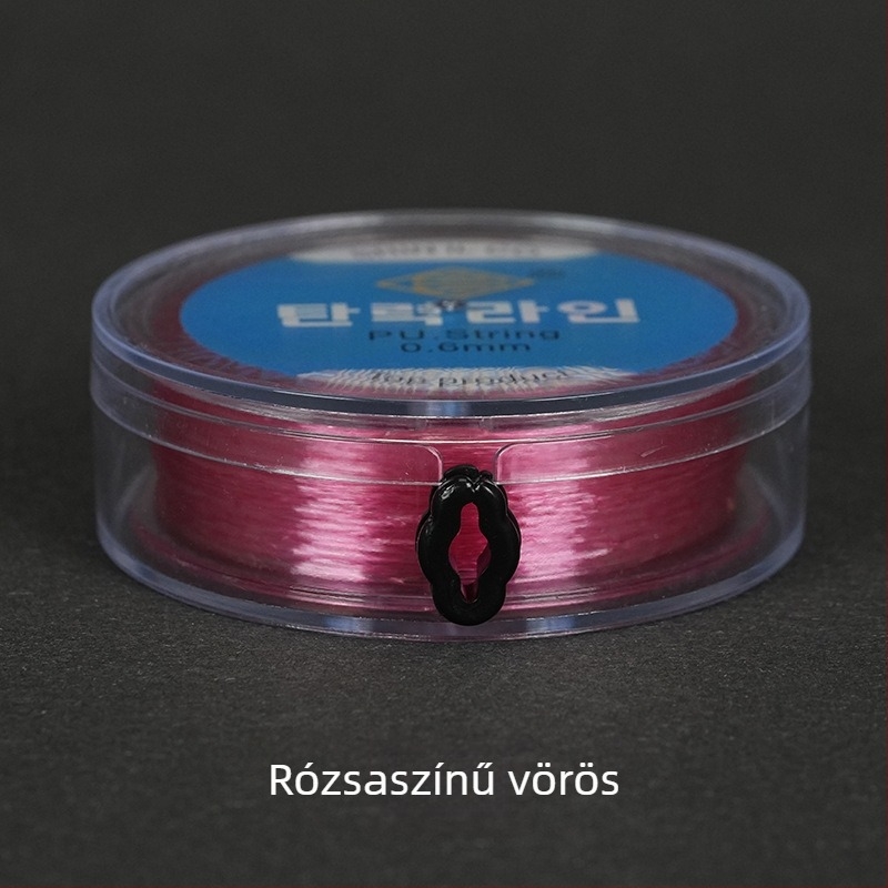 Rugalmas horgász damil, kerek átlátszó kristályfonallal és gyöngyökkel, kézzel kötve spandex anyagból