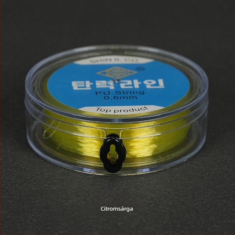 Rugalmas horgász damil, kerek átlátszó kristályfonallal és gyöngyökkel, kézzel kötve spandex anyagból