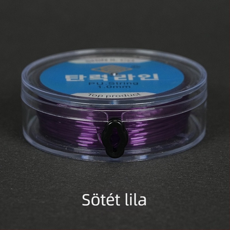 Rugalmas horgász damil, kerek átlátszó kristályfonallal és gyöngyökkel, kézzel kötve spandex anyagból