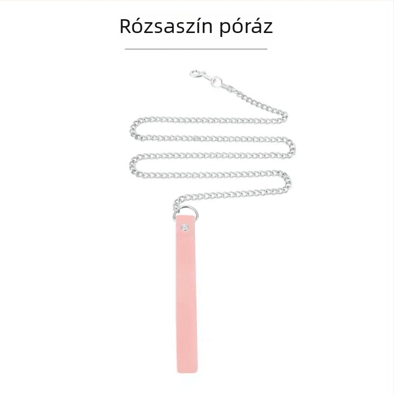 Mingrui műbőr chokert, Net Red Wind stílus, szabályos lánc, medál ötvözetből