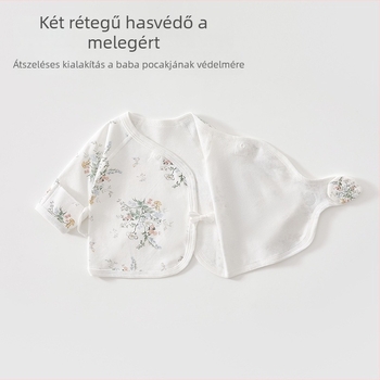 Újszülött 100% pamut romper, egész éves, hosszú ujjú, uniszex (0-12 hónap)
