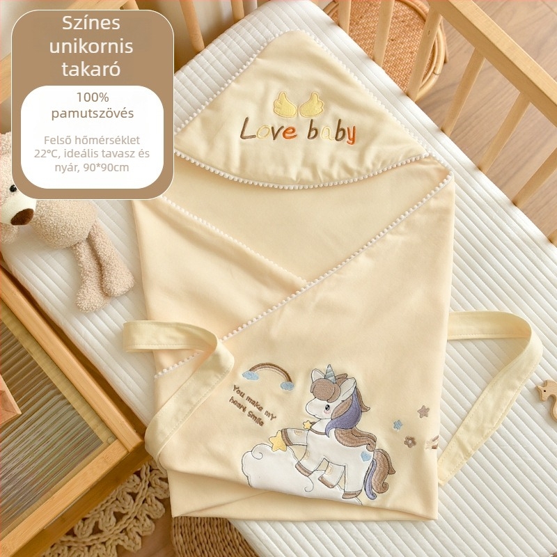 Típus A 100% pamut újszülött swaddle pléd, pamut töltet, 100% pamut anyag, 0,55–1,0 kg, tél