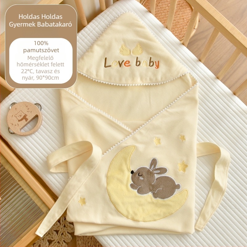 Típus A 100% pamut újszülött swaddle pléd, pamut töltet, 100% pamut anyag, 0,55–1,0 kg, tél