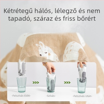 Baba szájvédő – 95% pamut, rajzolt minta, szennyeződés elleni, 0–6 éveseknek