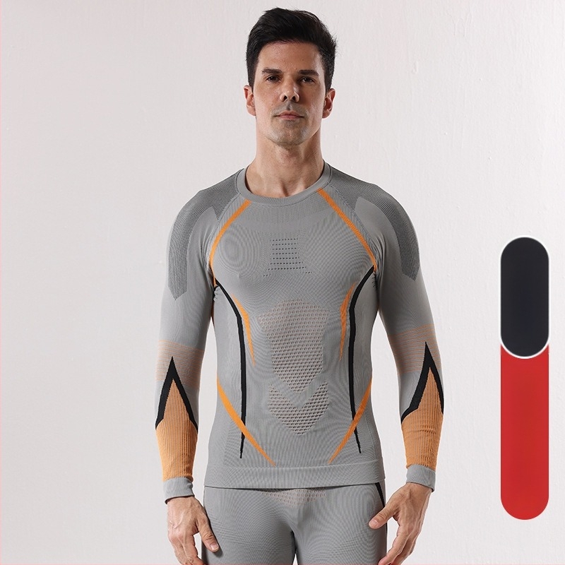 Férfi gyorsan száradó sí-alsóruha készlet – meleg, nedvszívó, kevert fonalból, télre, őszre és tavaszra.