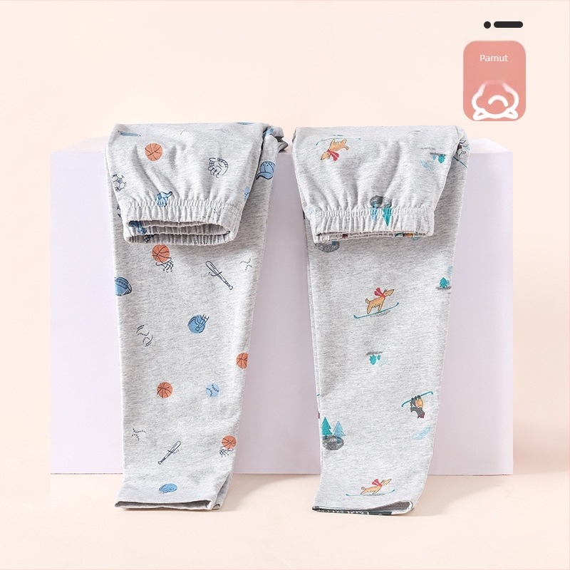 Fiúknak tervezett pamutgyapjú hosszú alsó, középső derekú, 100% pamut, őszi–téli, 3–8 éveseknek