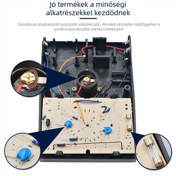 Analóg multiméter MF47 mechanikus mutatóval, nagy pontosságú, elektromérnököknek és diákoknak (MF47A: standard konfiguráció; krokodilklipsz verzió; 10A mérőhegy; szilikon vezeték végződések)