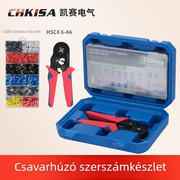 Krimpelő fogó készlet európai cső típusú terminálhoz, 1200 db, HSC8 6-4A, CHKISA