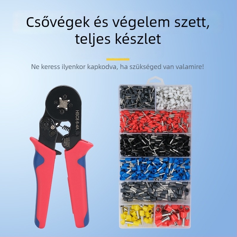 Krimpelő fogó készlet európai cső típusú terminálhoz, 1200 db, HSC8 6-4A, CHKISA