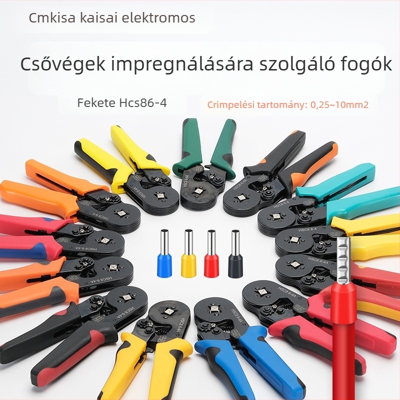 Krimpelő fogó készlet európai cső típusú terminálhoz, 1200 db, HSC8 6-4A, CHKISA