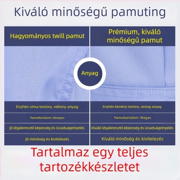 Férfi biztonsági egyenruha rövid ujjú ing, magas sűrűségű pamutból