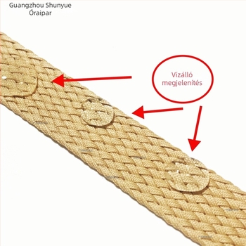 Nylon szövésű karóraszíj – csavart szövés, ezüstös matt rozsdamentes acél csat, márka Instantaneous jump strap.