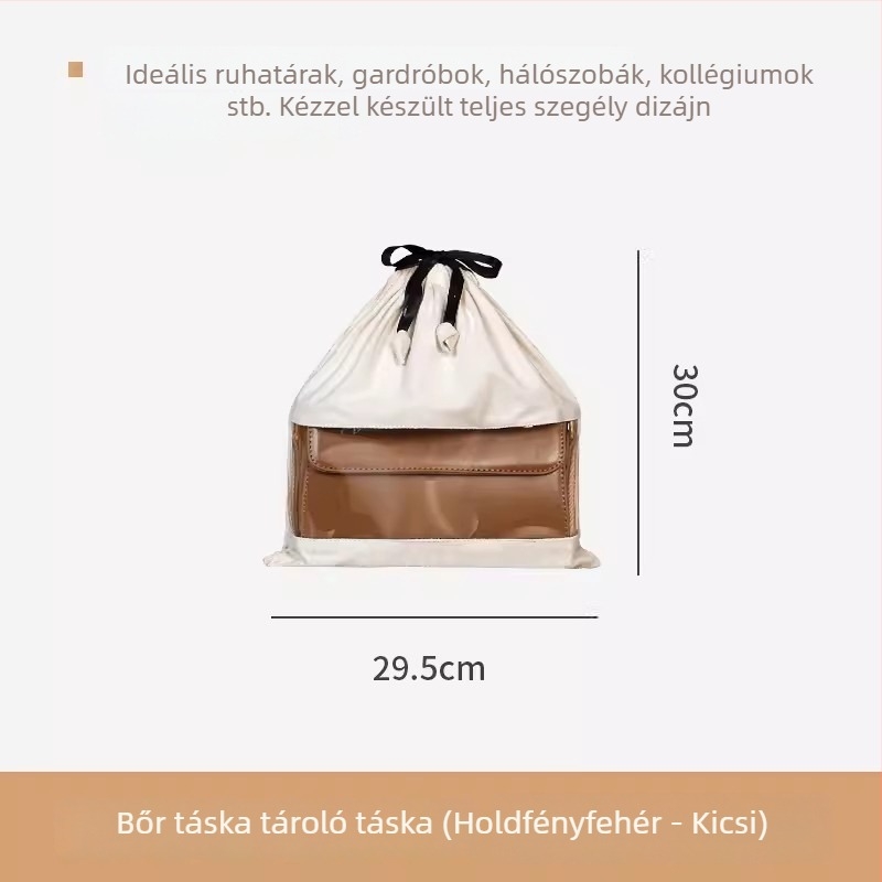 Portvédő taska kézitáskákhoz, modell 8453, kocka alakú, PVC anyagú, többfunkciós