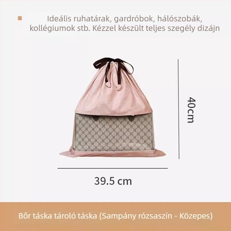 Portvédő taska kézitáskákhoz, modell 8453, kocka alakú, PVC anyagú, többfunkciós