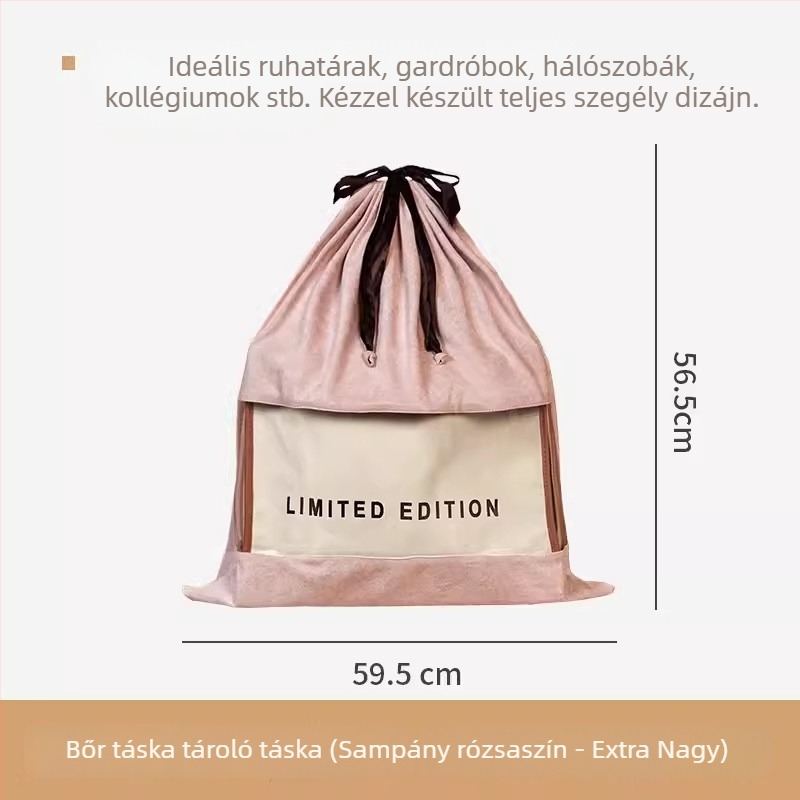 Portvédő taska kézitáskákhoz, modell 8453, kocka alakú, PVC anyagú, többfunkciós