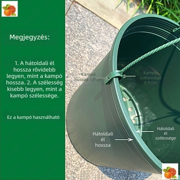 Önöntöző, függő növénytartó kosár falra szerelhető — galon kapacitás