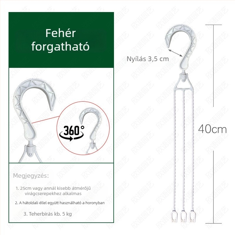 Önöntöző, függő növénytartó kosár falra szerelhető — galon kapacitás