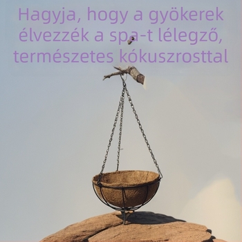 Légáteresztő kókuszrostos függő virágtartó