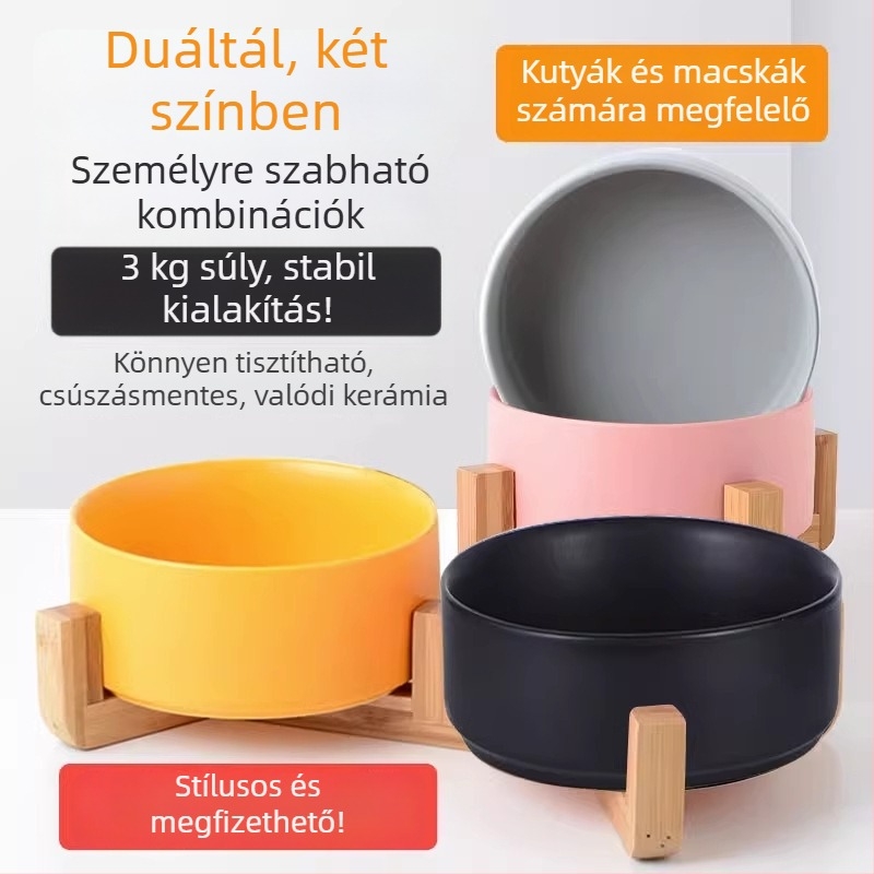 Macska tál kerámia, etetés és ivás céljára; háziállat etetőeszközök; Eredet: Egyéb; Alkalmas: Macska