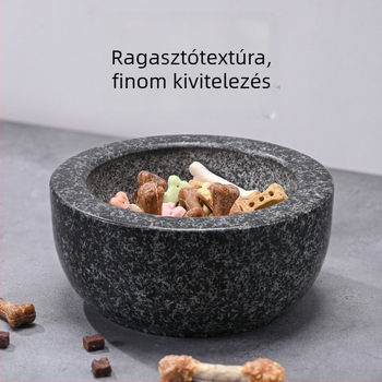Kőből készült macska tál — lassú etetés, Stone Food márka
