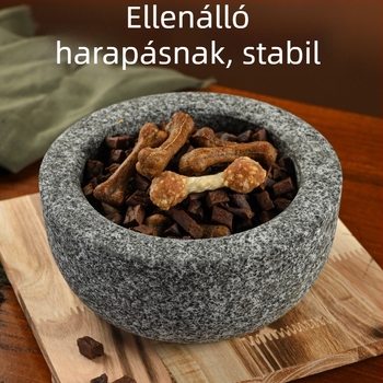 Kőből készült macska tál — lassú etetés, Stone Food márka