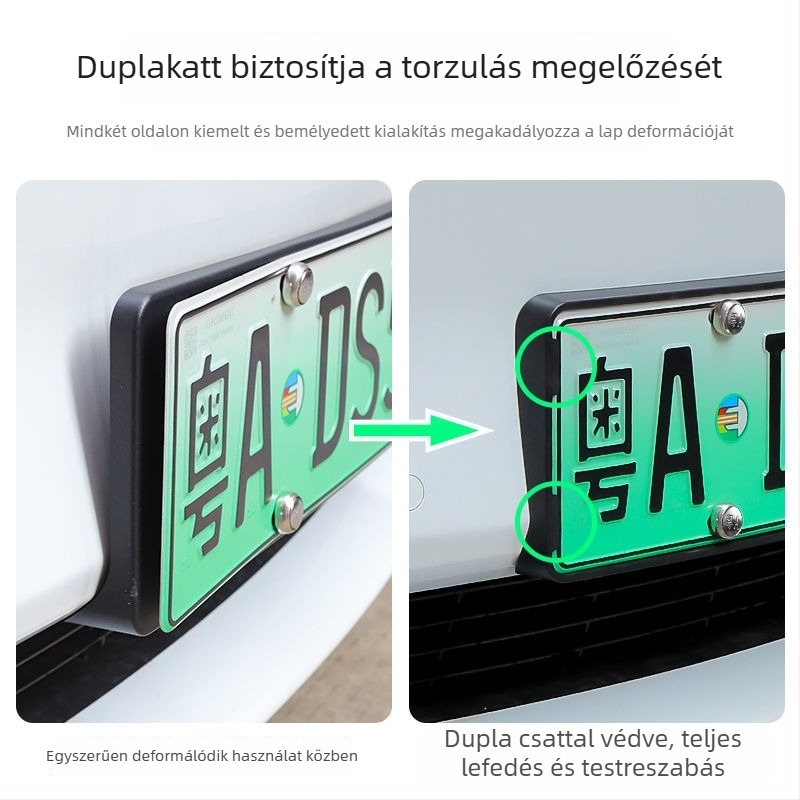 Tesla Model Y/3 rendszámkeret dekoratív kiegészítő, Modell 09, műanyag, Típus: Egyéb, Kompatibilis a Tesla